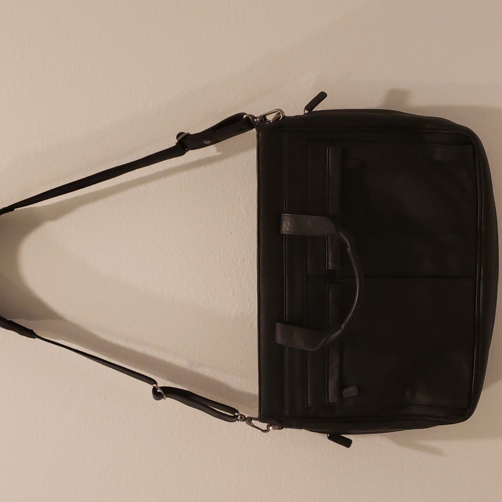 El Portal Black Leather briefcase